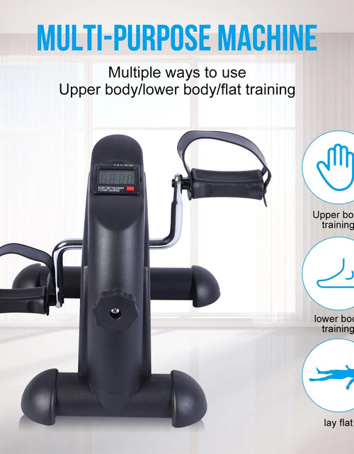 Load image into Gallery viewer, Ejercitador De Pedal De Bicicleta De Escritorio, Ejercicio De Interior De Mini Exercise Bike Stepper, Ejercitador De Pedal De Bicicleta Para Ancianos Debajo Del Equipo De Fitness De Escritorio Con Pantalla LCD
