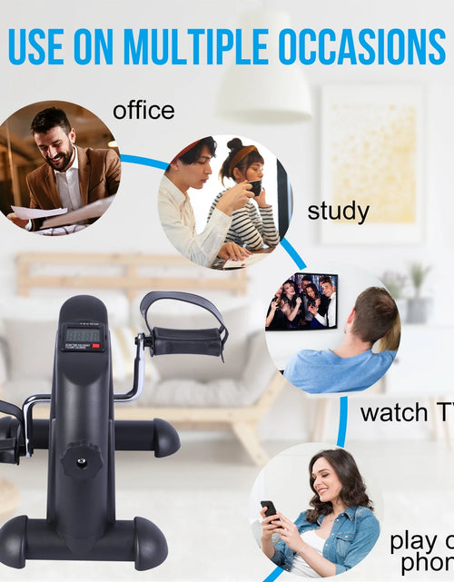 Load image into Gallery viewer, Ejercitador De Pedal De Bicicleta De Escritorio, Ejercicio De Interior De Mini Exercise Bike Stepper, Ejercitador De Pedal De Bicicleta Para Ancianos Debajo Del Equipo De Fitness De Escritorio Con Pantalla LCD
