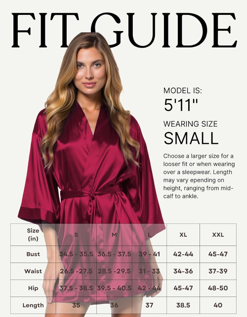 Load image into Gallery viewer, Women'S Bride Bridesmaids Silky Robe Satin Kimono Robes for Women Lingerie
