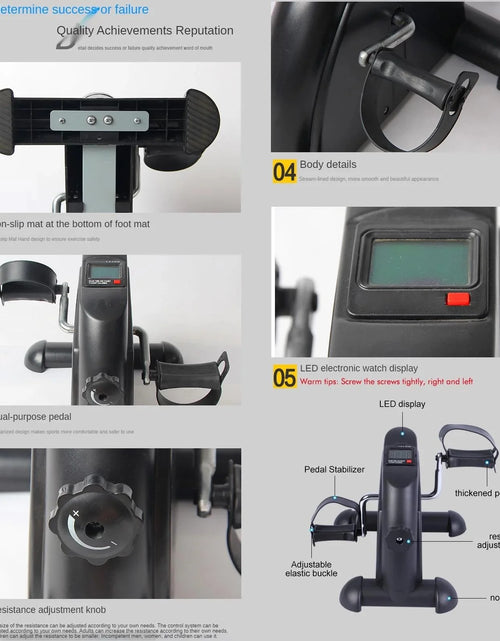 Load image into Gallery viewer, Ejercitador De Pedal De Bicicleta De Escritorio, Ejercicio De Interior De Mini Exercise Bike Stepper, Ejercitador De Pedal De Bicicleta Para Ancianos Debajo Del Equipo De Fitness De Escritorio Con Pantalla LCD
