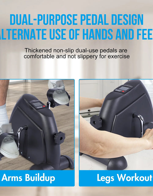 Load image into Gallery viewer, Ejercitador De Pedal De Bicicleta De Escritorio, Ejercicio De Interior De Mini Exercise Bike Stepper, Ejercitador De Pedal De Bicicleta Para Ancianos Debajo Del Equipo De Fitness De Escritorio Con Pantalla LCD
