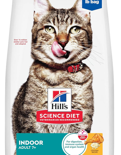 Load image into Gallery viewer, Dry Cat Food, Adult 7+ for Senior Cats, Indoor, Chicken Recipe, 15.5 Lb. Bag
