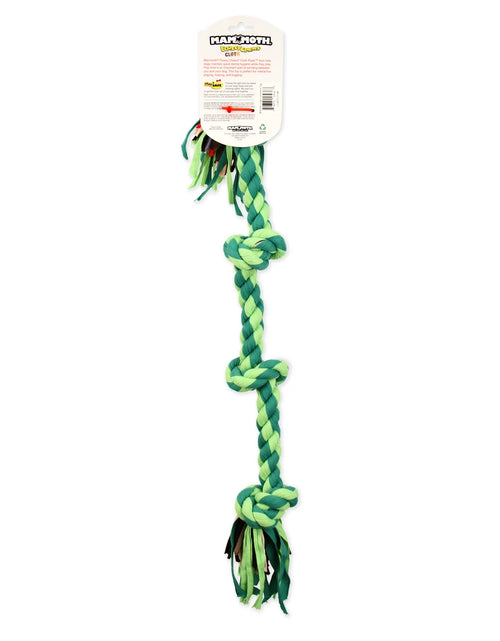 Load image into Gallery viewer, Flossy Chews Cloth 4 Knot Tug Rope Dog Toy, Large, 27", Assorted Colors
