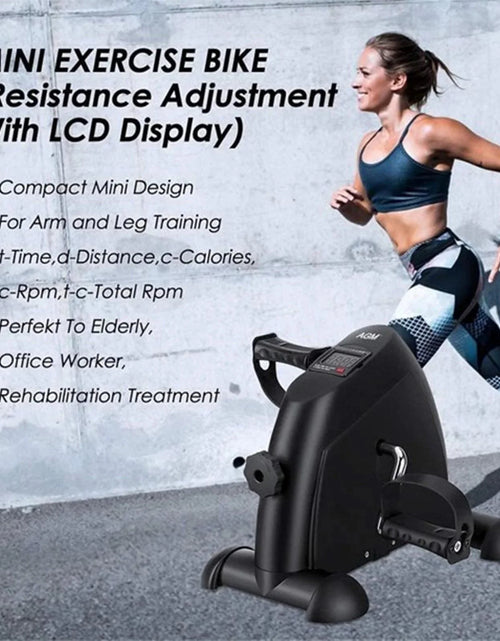 Load image into Gallery viewer, Ejercitador De Pedal De Bicicleta De Escritorio, Ejercicio De Interior De Mini Exercise Bike Stepper, Ejercitador De Pedal De Bicicleta Para Ancianos Debajo Del Equipo De Fitness De Escritorio Con Pantalla LCD
