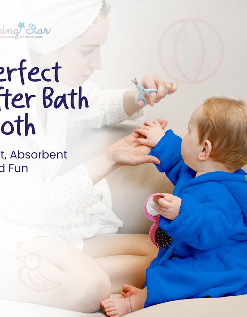 Load image into Gallery viewer, Baby Boy Robe - Soft Plush Bath Towel Robe Spa Set - Baby Bathrobe Towel &amp; Baby Washcloth for Boys - Baby Robe Set 12 - 24 Months (Monster)
