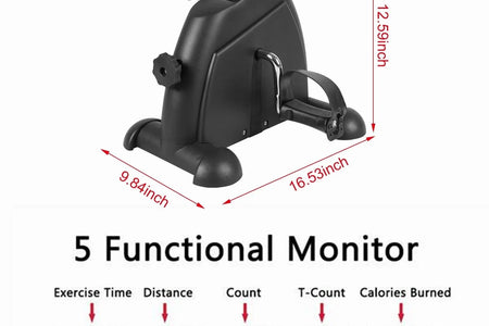 Ejercitador De Pedal De Bicicleta De Escritorio, Ejercicio De Interior De Mini Exercise Bike Stepper, Ejercitador De Pedal De Bicicleta Para Ancianos Debajo Del Equipo De Fitness De Escritorio Con Pantalla LCD