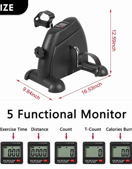 Load image into Gallery viewer, Ejercitador De Pedal De Bicicleta De Escritorio, Ejercicio De Interior De Mini Exercise Bike Stepper, Ejercitador De Pedal De Bicicleta Para Ancianos Debajo Del Equipo De Fitness De Escritorio Con Pantalla LCD
