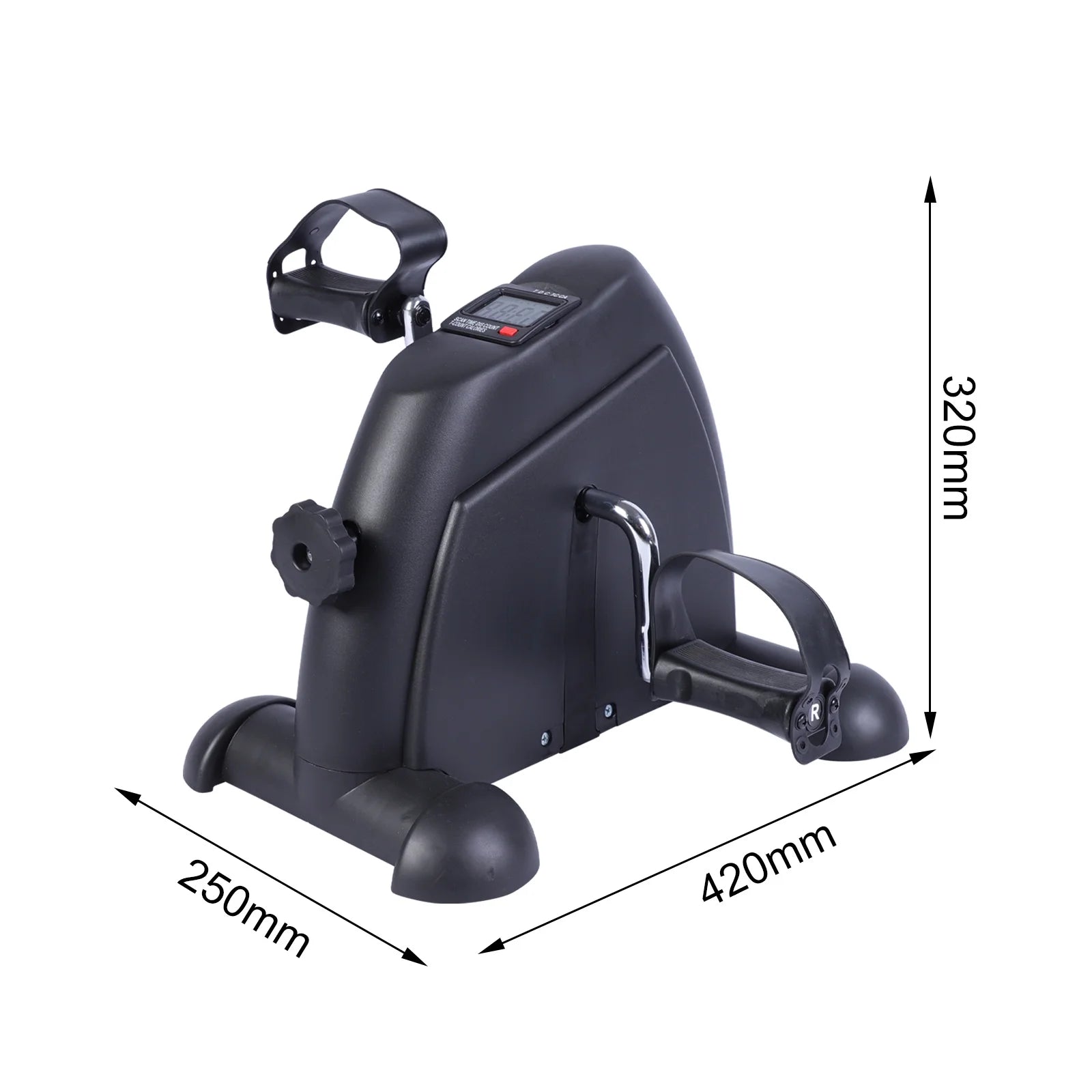 Ejercitador De Pedal De Bicicleta De Escritorio, Ejercicio De Interior De Mini Exercise Bike Stepper, Ejercitador De Pedal De Bicicleta Para Ancianos Debajo Del Equipo De Fitness De Escritorio Con Pantalla LCD