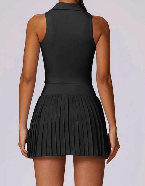 Load image into Gallery viewer, 2PCS Women Tracksuit Yoga Set Gym Set Bra Sports Short Skirt Workout Sportswear Running Clothing Gym Wear Athletic Sport Suit
