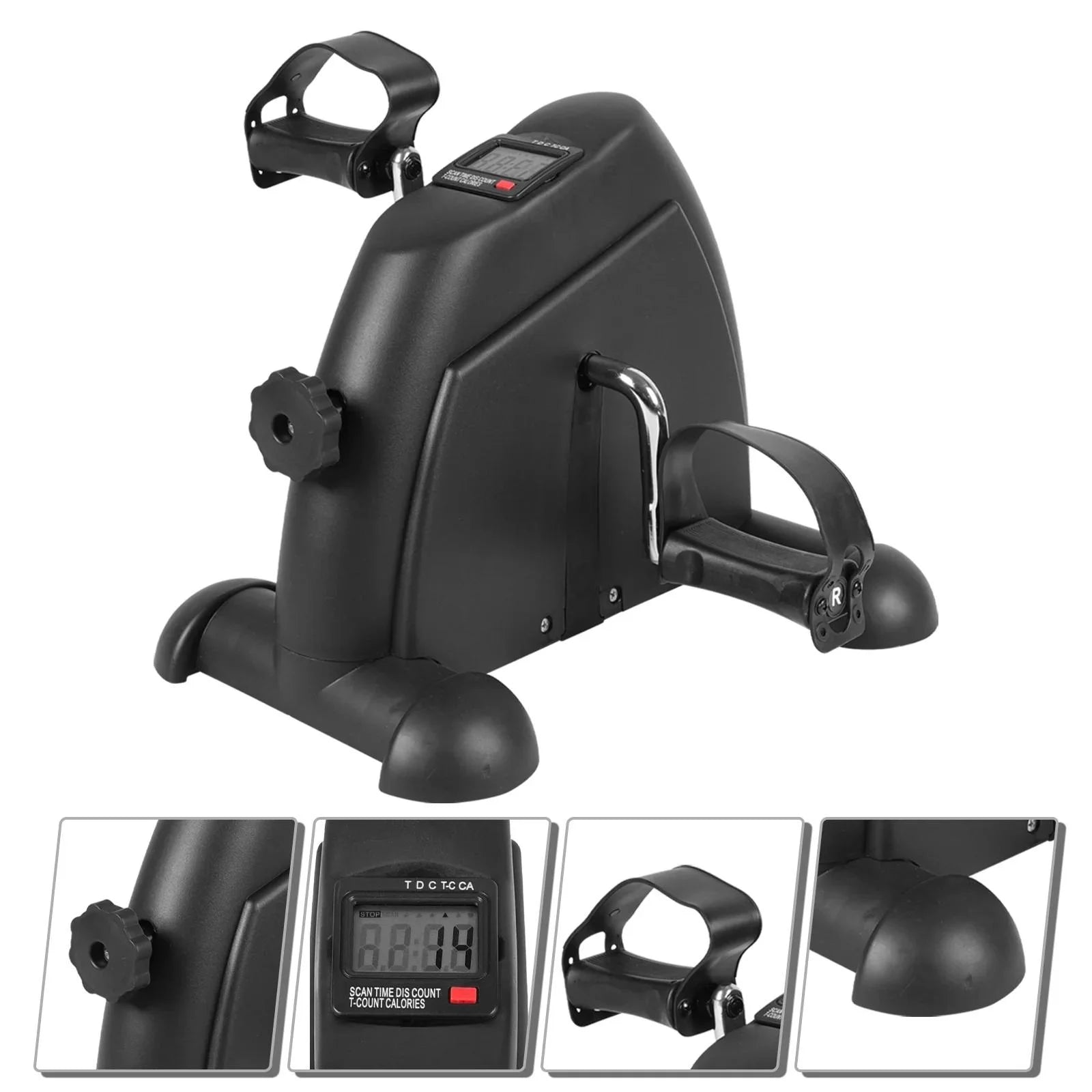 Ejercitador De Pedal De Bicicleta De Escritorio, Ejercicio De Interior De Mini Exercise Bike Stepper, Ejercitador De Pedal De Bicicleta Para Ancianos Debajo Del Equipo De Fitness De Escritorio Con Pantalla LCD