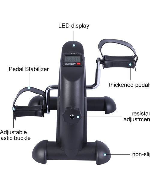 Load image into Gallery viewer, Ejercitador De Pedal De Bicicleta De Escritorio, Ejercicio De Interior De Mini Exercise Bike Stepper, Ejercitador De Pedal De Bicicleta Para Ancianos Debajo Del Equipo De Fitness De Escritorio Con Pantalla LCD
