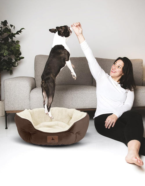 Load image into Gallery viewer, Dog Bed, Cat Beds for Indoor Cats, Pet Bed for Puppy and Kitty, Extra Soft &amp; Machine Washable with Anti-Slip &amp; Water-Resistant Oxford Bottom
