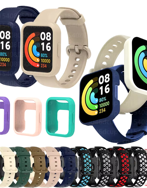 Load image into Gallery viewer, Silicone Strap for Xiaomi Mi Watch Lite / Watch 2 Watch Charger Protector Case Bracelet Watch Band for  Watch / 2 Lite
