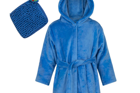 Baby Boy Robe - Soft Plush Bath Towel Robe Spa Set - Baby Bathrobe Towel & Baby Washcloth for Boys - Baby Robe Set 12 - 24 Months (Monster)