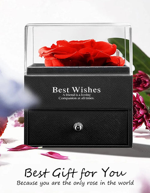 Load image into Gallery viewer, Preserved Red Real Rose with I Love You Necklace in 100 Languages -Eternal Flowers Rose Gifts for Mom Wife Girlfriend Her on Christmas Valentines Day Mothers Day Anniversary Birthday Gifts for Women
