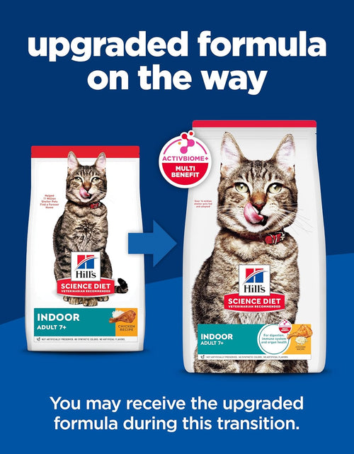 Load image into Gallery viewer, Dry Cat Food, Adult 7+ for Senior Cats, Indoor, Chicken Recipe, 15.5 Lb. Bag
