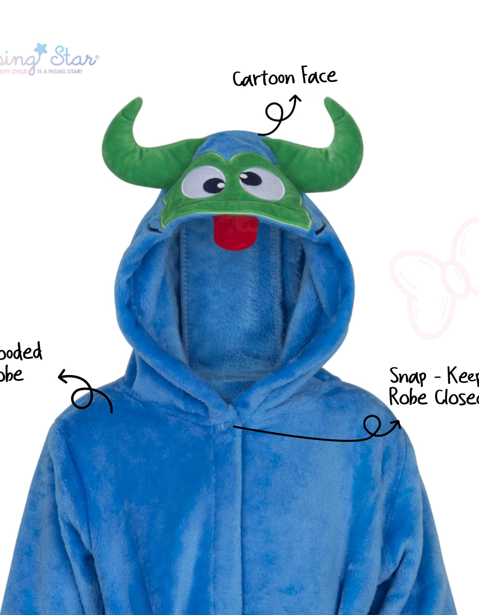 Baby Boy Robe - Soft Plush Bath Towel Robe Spa Set - Baby Bathrobe Towel & Baby Washcloth for Boys - Baby Robe Set 12 - 24 Months (Monster)