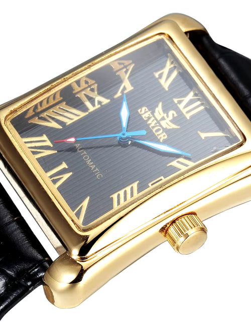 Load image into Gallery viewer, SEWOR Luxury Men Watches Fashion Rectangle Watches Men Gold Automatic Mechanical Watches Men Man Watches Relogio Masculino
