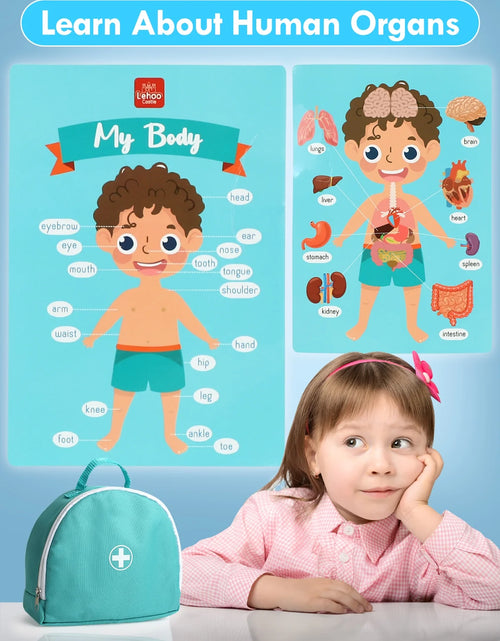 Load image into Gallery viewer, Doctor Kit for Kids Realistic, 36PCS Kids Doctor Kit Wooden, Doctor Pretend Playset
