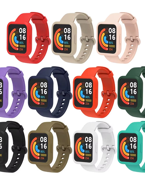 Load image into Gallery viewer, Silicone Strap for Xiaomi Mi Watch Lite / Watch 2 Watch Charger Protector Case Bracelet Watch Band for  Watch / 2 Lite
