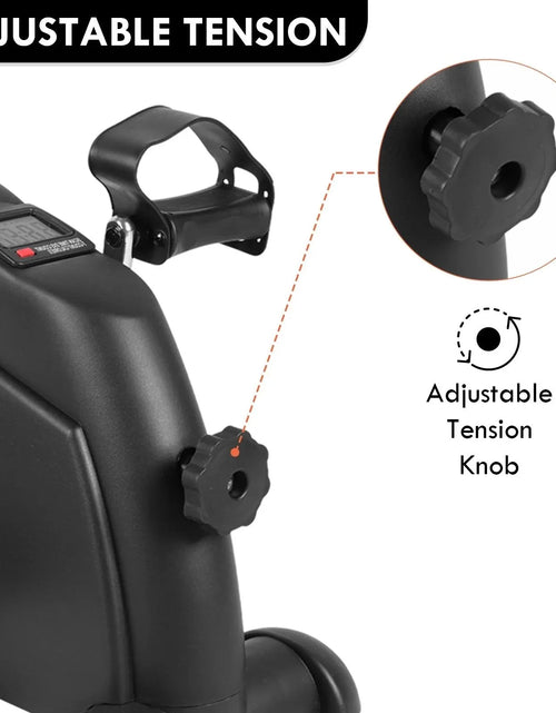 Load image into Gallery viewer, Ejercitador De Pedal De Bicicleta De Escritorio, Ejercicio De Interior De Mini Exercise Bike Stepper, Ejercitador De Pedal De Bicicleta Para Ancianos Debajo Del Equipo De Fitness De Escritorio Con Pantalla LCD
