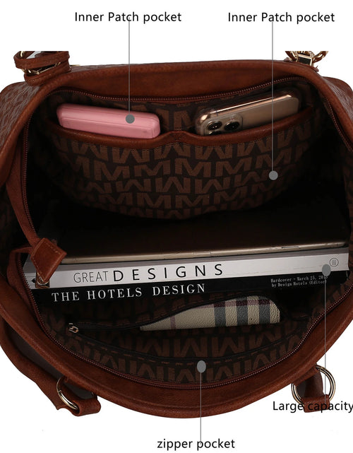 Load image into Gallery viewer, Bolsos Tote De Mujer Veganos De Cuero M, MU Burdeos, 4 Unidades
